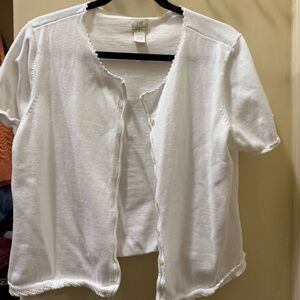 J. Jill White Cotton Top